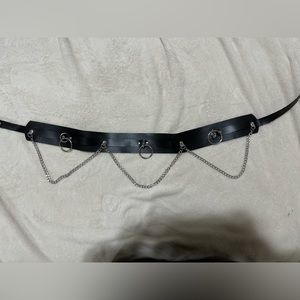 Ring and Chain Decor Buckle Belt